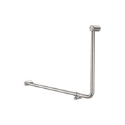 Mecca Care 32mm Ambulant 90 Degree Bent Tube Grab Rail 600X1000mm Brushed Nickel gallery detail image