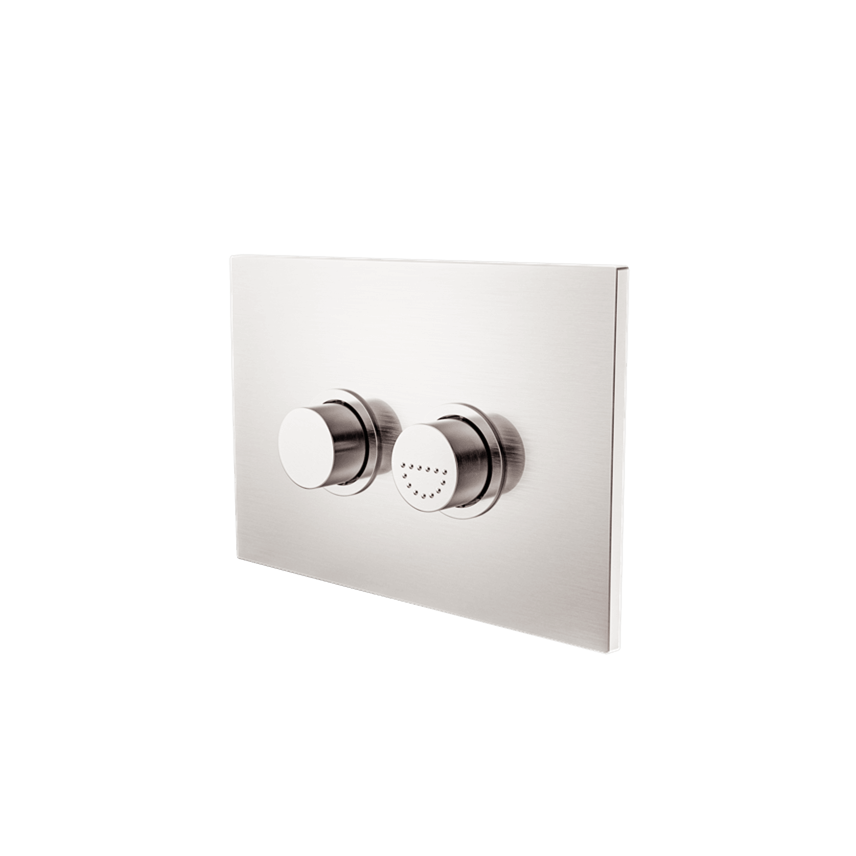 Mecca Care Raised Disabled Care Pneumatic Flush Buttons Plate DDA Compliant  Brushed Nickel gallery detail image