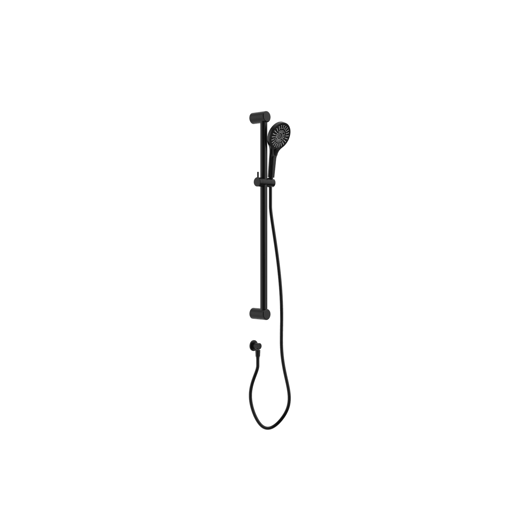 Mecca Care 32mm Grab Rail And Adjustable Shower Rail Set 900mm Matte Black gallery detail image