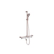 Mecca Care 32mm T Bar Grab Rail And Adjustable Shower Set 1100X750mm Brushed Bronze gallery detail image