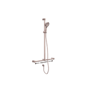 Mecca Care 32mm T Bar Grab Rail And Adjustable Shower Set 1100X750mm Brushed Bronze gallery detail image