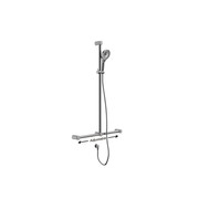Mecca Care 32mm T Bar Grab Rail And Adjustable Shower Set 1100X750mm Chrome gallery detail image