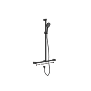 Mecca Care 32mm T Bar Grab Rail And Adjustable Shower Set 1100X750mm Matte Black gallery detail image