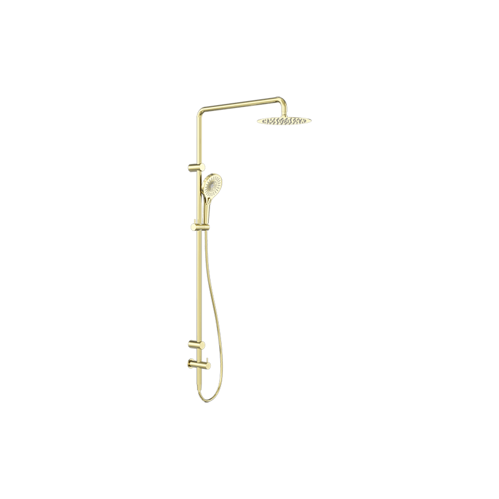 Mecca Care 25mm Grab Rail 900mm Twin Shower Set Brushed Gold gallery detail image