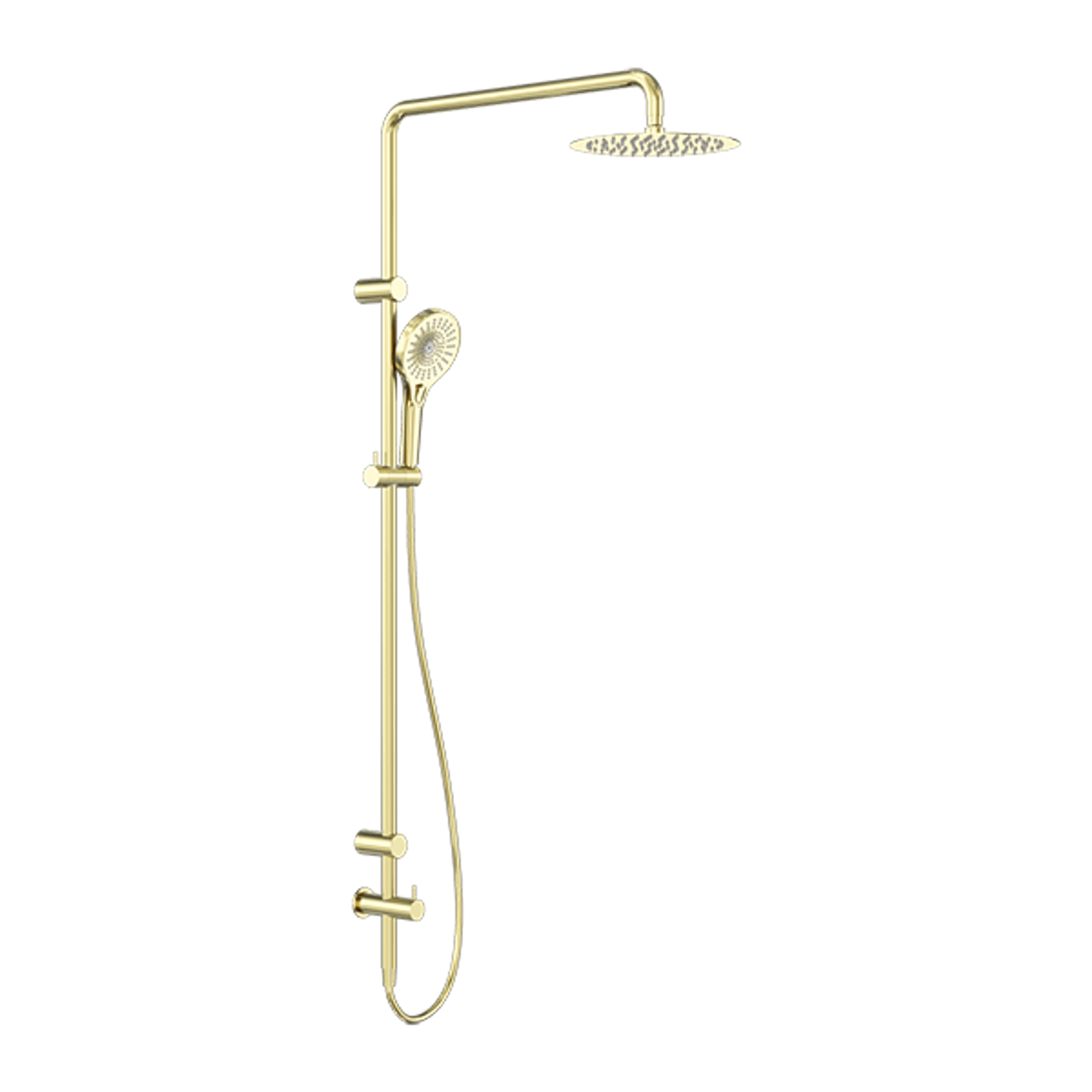 Mecca Care 25mm Grab Rail 900mm Twin Shower Set Brushed Gold gallery detail image