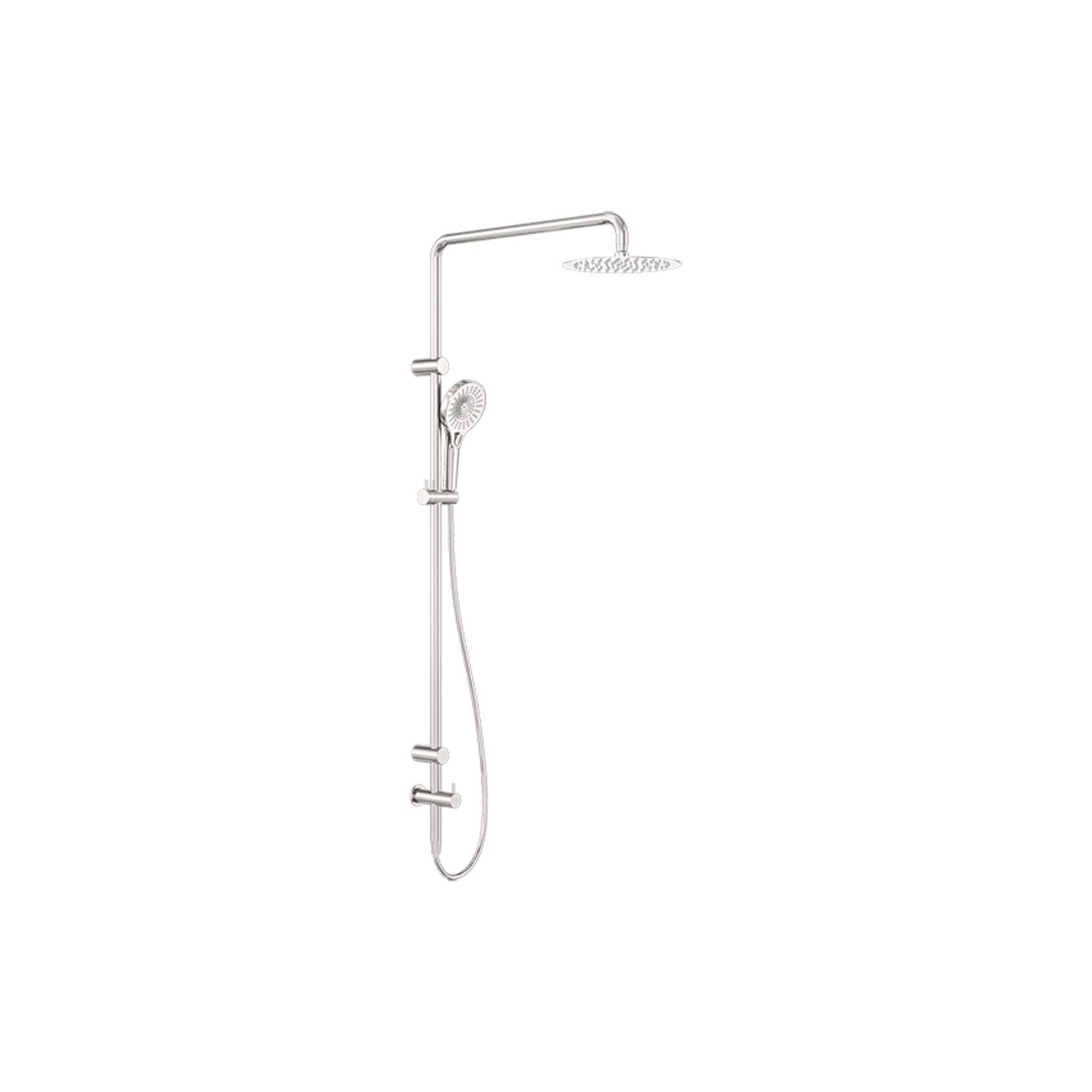 Mecca Care 25mm Grab Rail 900mm Twin Shower Set Brushed Nickel gallery detail image
