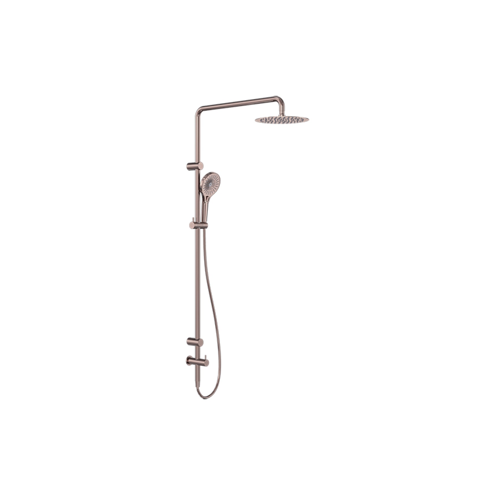 Mecca Care 25mm Grab Rail 900mm Twin Shower Set Brushed Bronze gallery detail image