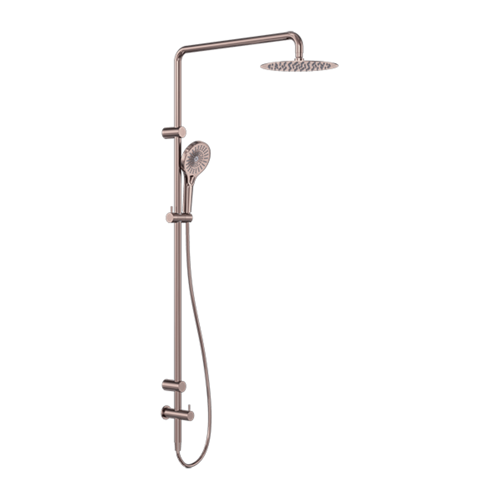 Mecca Care 25mm Grab Rail 900mm Twin Shower Set Brushed Bronze gallery detail image