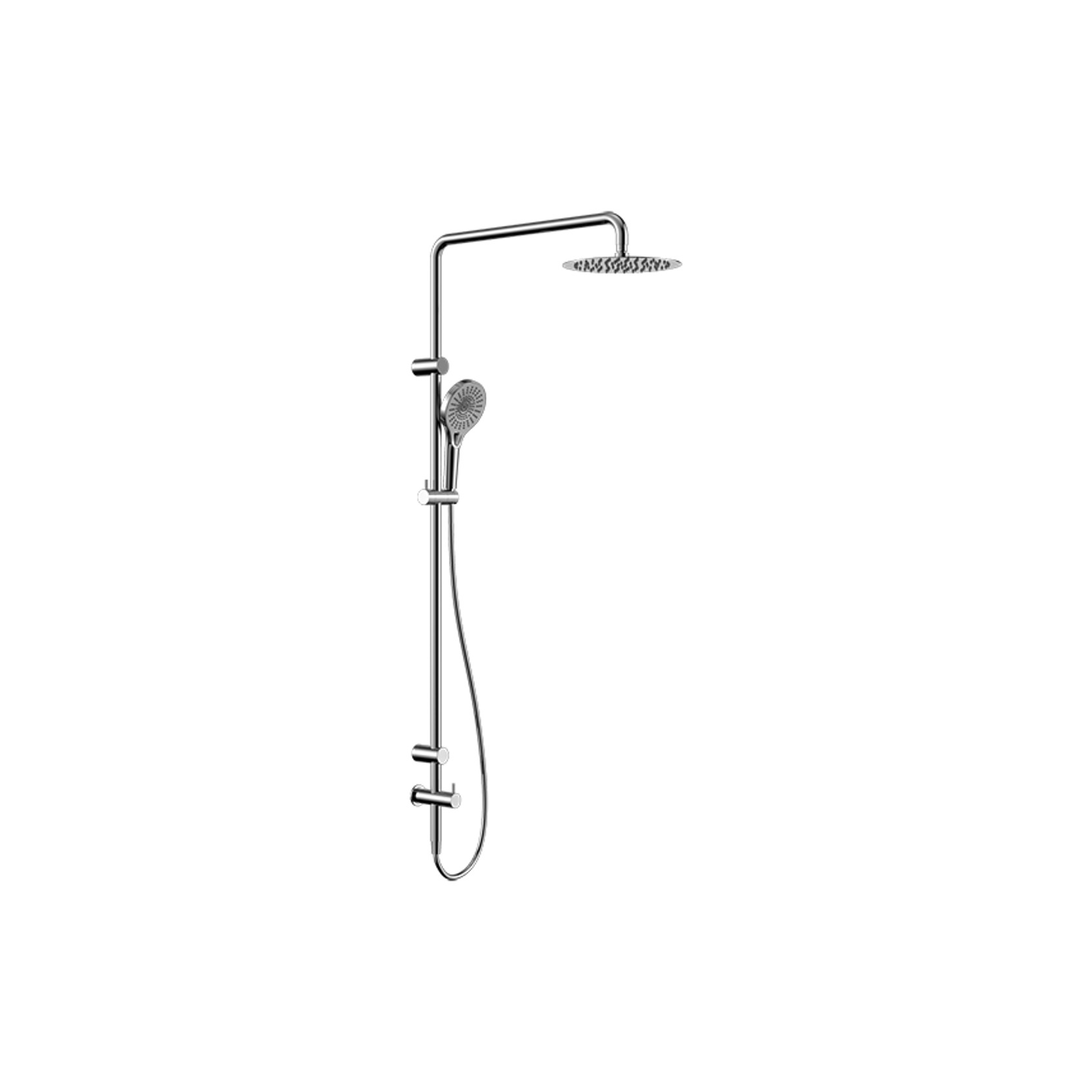 Mecca Care 25mm Grab Rail 900mm Twin Shower Set Chrome gallery detail image