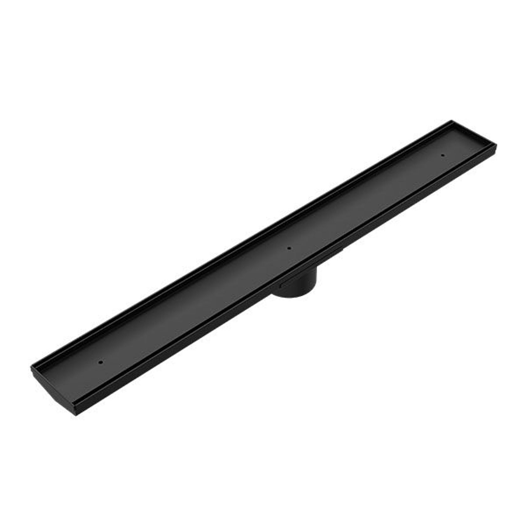 Tile Insert V Channel Floor Grate 89mm Outlet With Hole Saw Matte Black gallery detail image