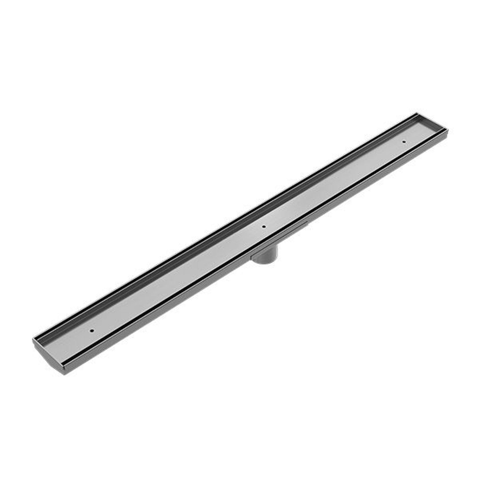 Tile Insert V Channel Floor Grate 50mm Outlet With Hole Saw Gun Metal gallery detail image