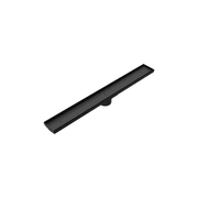 Tile Insert V Channel Floor Grate 80mm Outlet With Hole Saw Matte Black gallery detail image