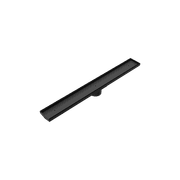 Tile Insert V Channel Floor Grate 80mm Outlet With Hole Saw Matte Black gallery detail image