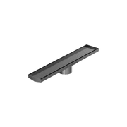 Tile Insert V Channel 600mm Floor Grate 89mm Outlet With Hole Saw Gun Metal gallery detail image