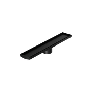 Tile Insert V Channel 600mm Floor Grate 89mm Outlet With Hole Saw Matte Black gallery detail image