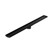 Tile Insert V Channel 1200mm Floor Grate 89mm Outlet With Hole Saw Matte Black gallery detail image