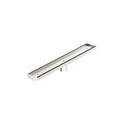 Tile Insert V Channel 600mm Floor Grate 50mm Outlet With Hole Saw Brushed Nickel gallery detail image