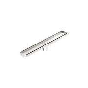 Tile Insert V Channel 600mm Floor Grate 50mm Outlet With Hole Saw Brushed Nickel gallery detail image