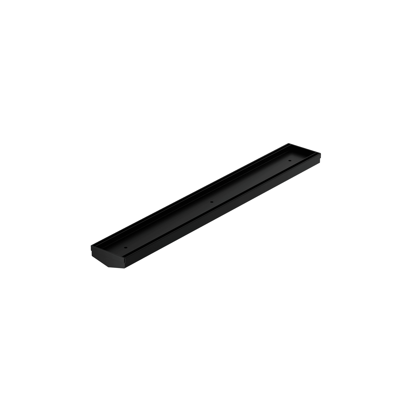 Tile Insert V Channel 600mm Floor Grate 50mm Outlet Without Outlet And Hole Saw Matte Black gallery detail image