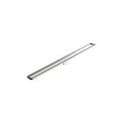 Tile Insert V Channel 1200mm Floor Grate 50mm Outlet With Hole Saw Brushed Nickel gallery detail image