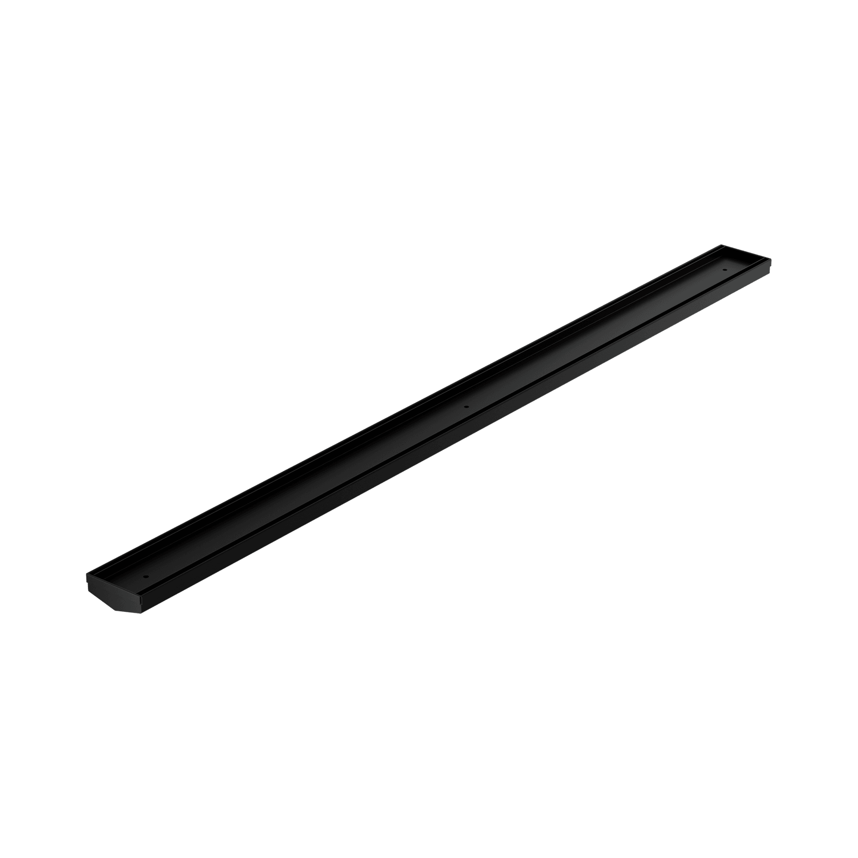 Tile Insert V Channel 1200mm Floor Grate 50mm Outlet Without Outlet And Hole Saw Matte Black gallery detail image