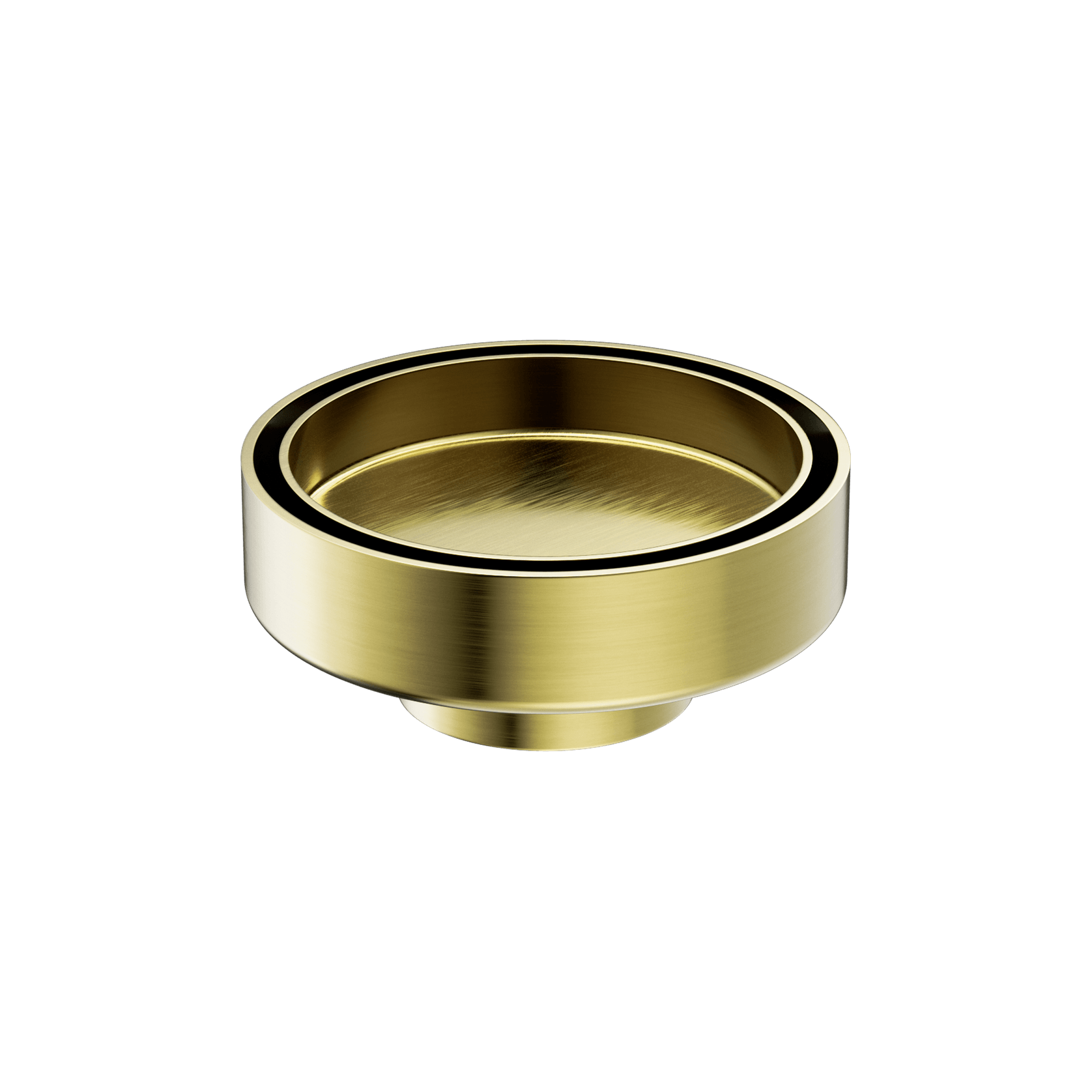 100mm Round Tile Insert Floor Waste 50mm Outlet Brushed Gold gallery detail image