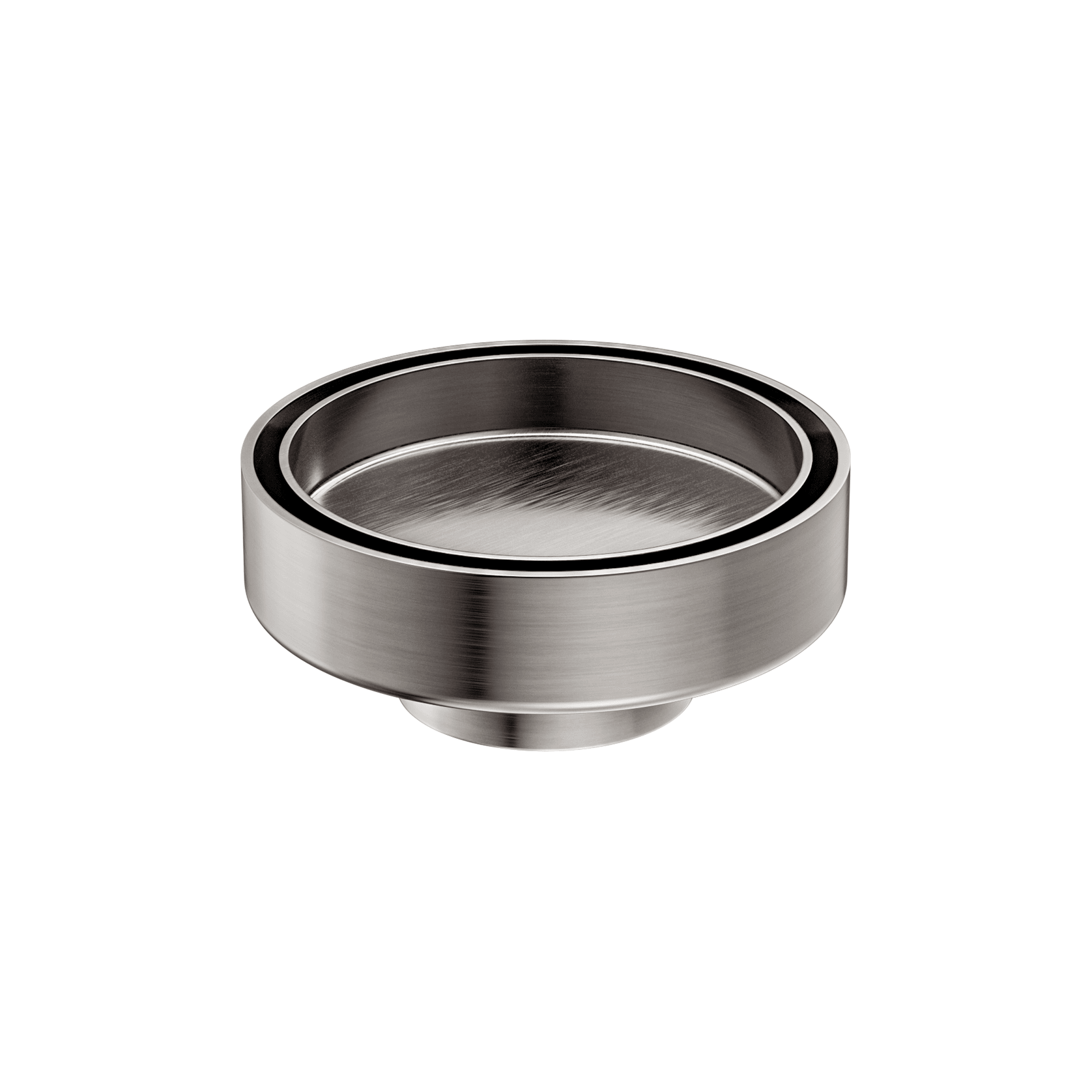 100mm Round Tile Insert Floor Waste 50mm Outlet Brushed Nickel gallery detail image