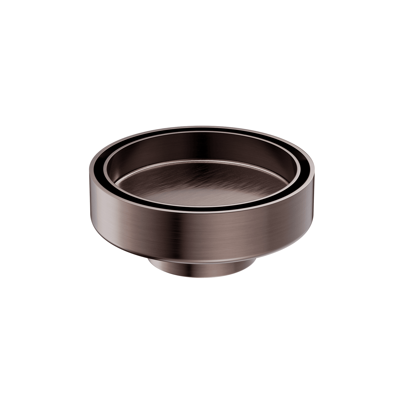 100mm Round Tile Insert Floor Waste 50mm Outlet Brushed Bronze gallery detail image