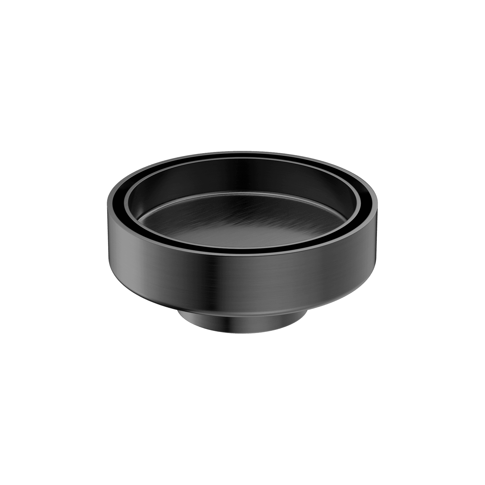 100mm Round Tile Insert Floor Waste 50mm Outlet Gun Metal gallery detail image