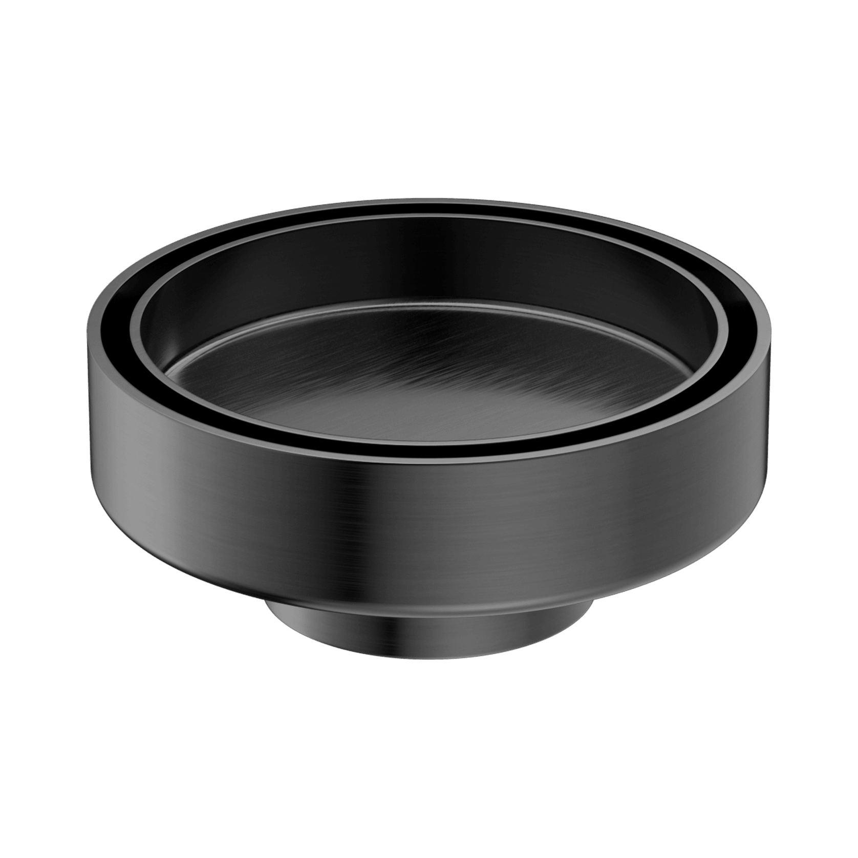 100mm Round Tile Insert Floor Waste 50mm Outlet Gun Metal gallery detail image