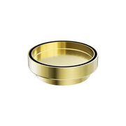 130mm Round Tile Insert Floor Waste 100mm Outlet Brushed Gold gallery detail image