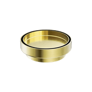 130mm Round Tile Insert Floor Waste 100mm Outlet Brushed Gold gallery detail image