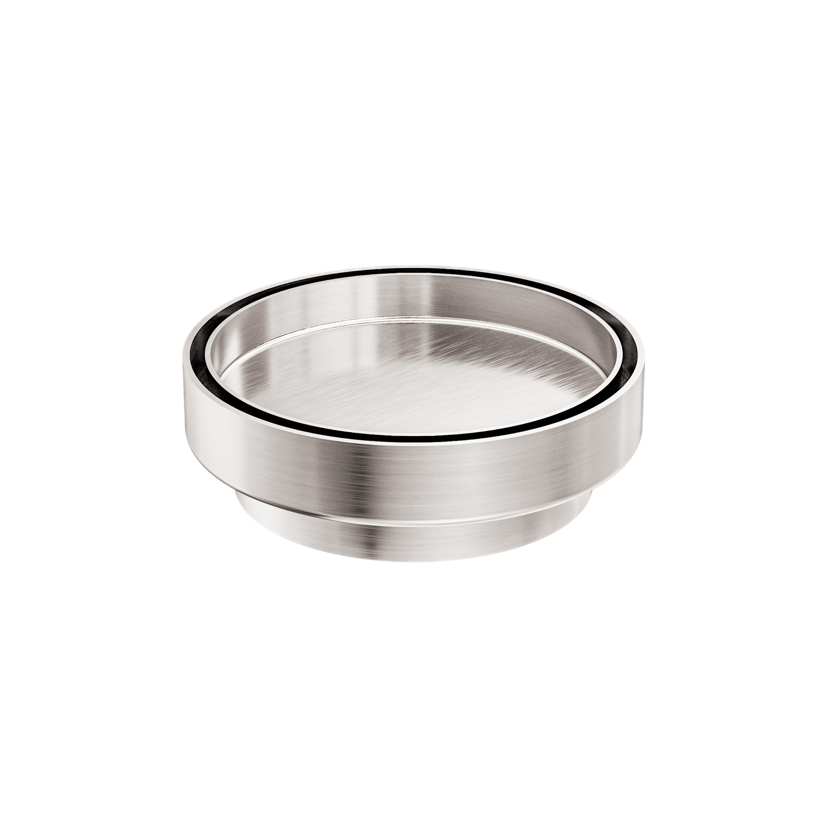 130mm Round Tile Insert Floor Waste 100mm Outlet Brushed Nickel gallery detail image