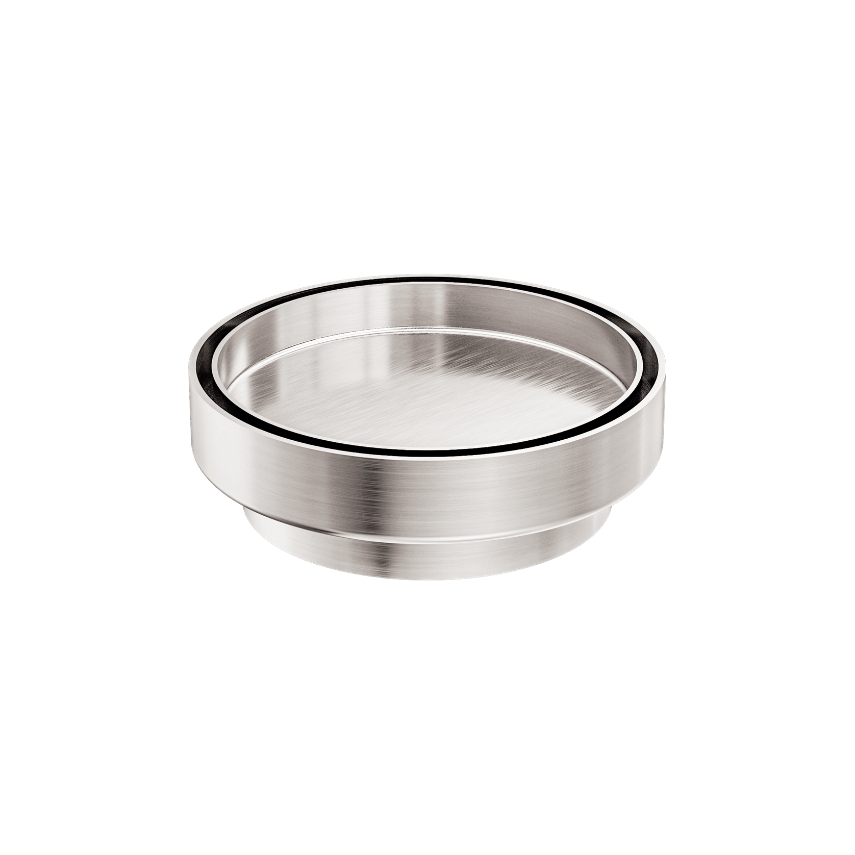 130mm Round Tile Insert Floor Waste 100mm Outlet Brushed Nickel gallery detail image