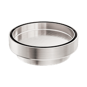 130mm Round Tile Insert Floor Waste 100mm Outlet Brushed Nickel gallery detail image