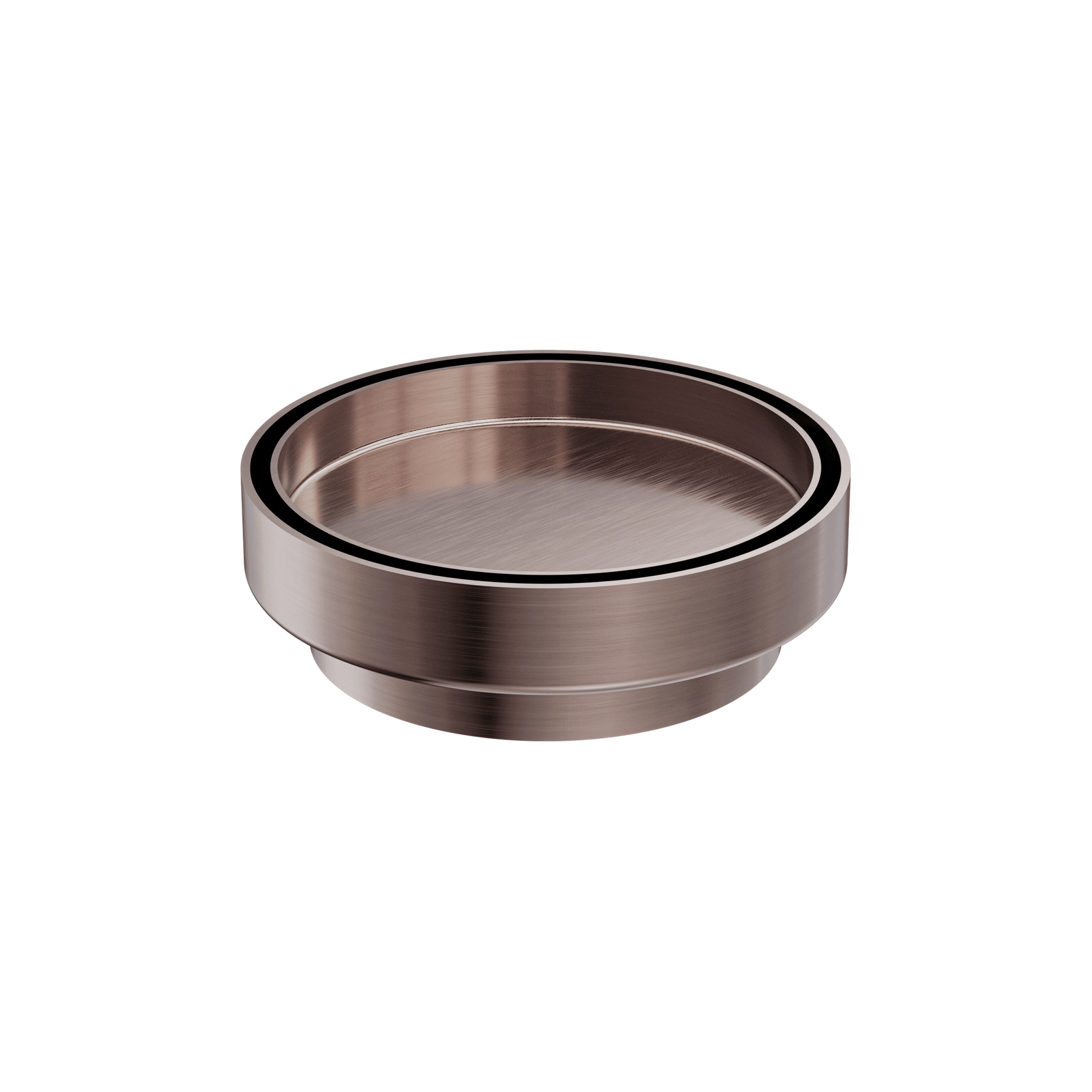 130mm Round Tile Insert Floor Waste 100mm Outlet Brushed Bronze gallery detail image