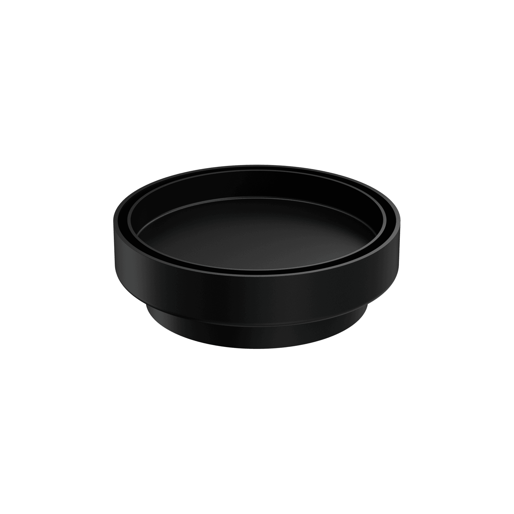 130mm Round Tile Insert Floor Waste 100mm Outlet Matte Black gallery detail image