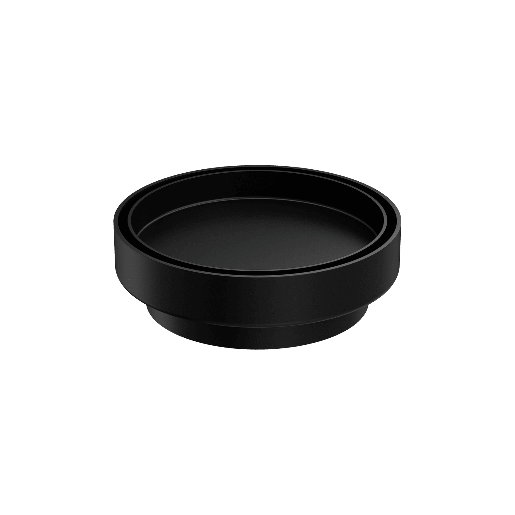 130mm Round Tile Insert Floor Waste 100mm Outlet Matte Black gallery detail image