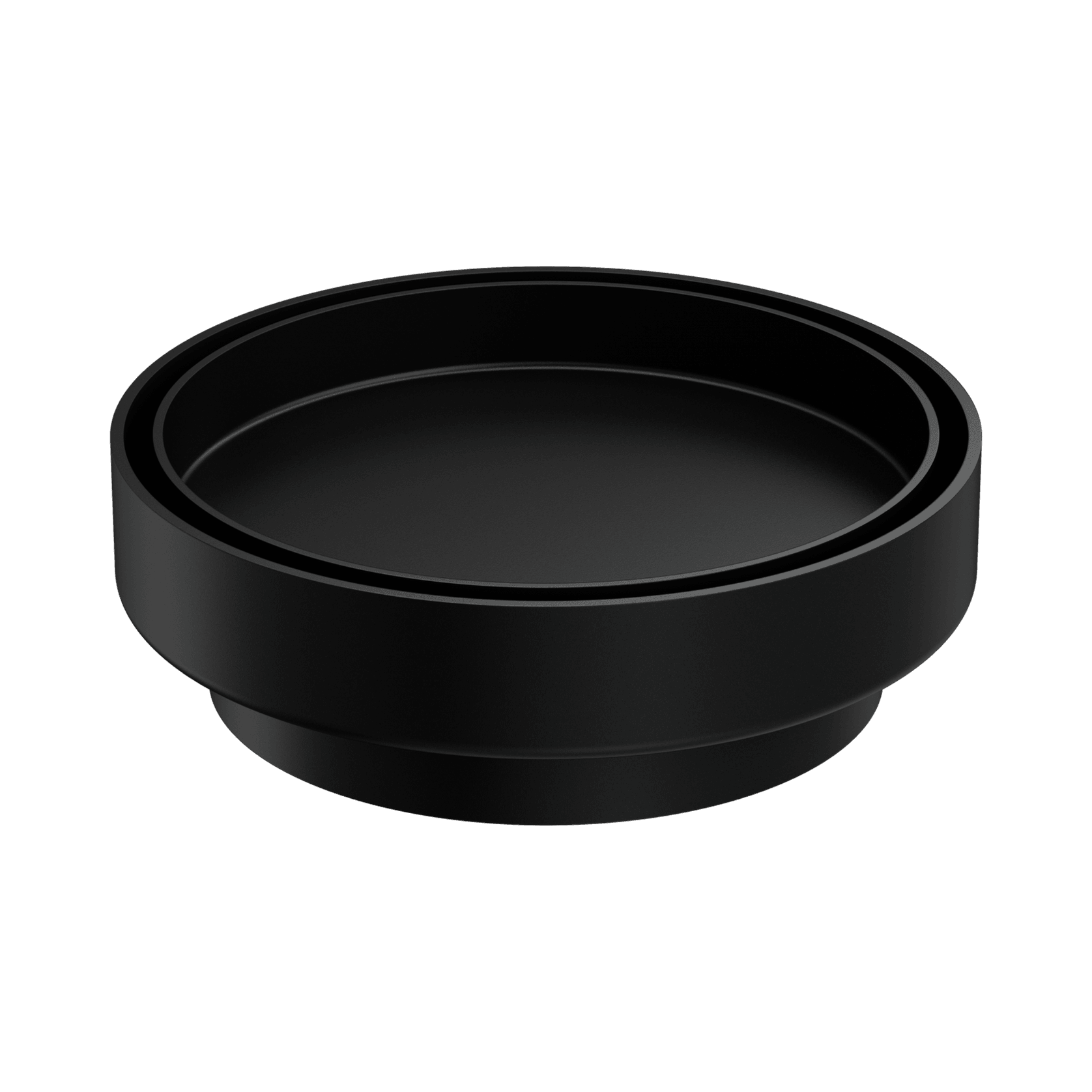 130mm Round Tile Insert Floor Waste 100mm Outlet Matte Black gallery detail image