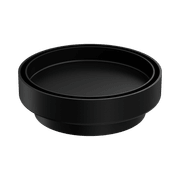 130mm Round Tile Insert Floor Waste 100mm Outlet Matte Black gallery detail image