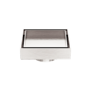 100mm Square Tile Insert Floor Waste 50mm Outlet Brushed Nickel gallery detail image