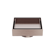 100mm Square Tile Insert Floor Waste 50mm Outlet Brushed Bronze gallery detail image