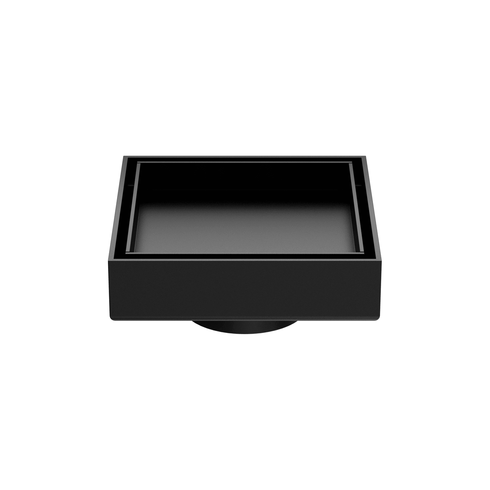 100mm Square Tile Insert Floor Waste 50mm Outlet Matte Black gallery detail image