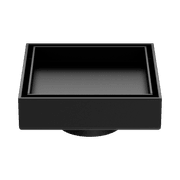 100mm Square Tile Insert Floor Waste 50mm Outlet Matte Black gallery detail image