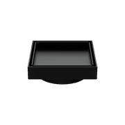 130mm Square Tile Insert Floor Waste 100mm Outlet Matte Black gallery detail image