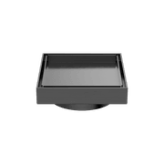 100mm Square Tile Insert Floor Waste 80mm Outlet Gun Metal gallery detail image