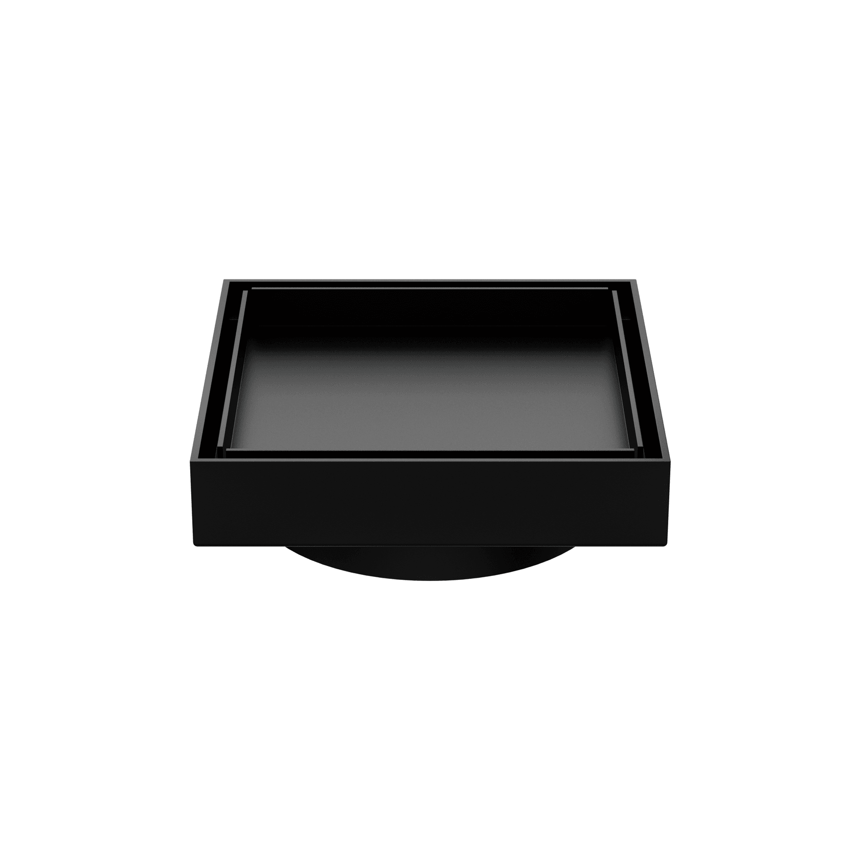 100mm Square Tile Insert Floor Waste 80mm Outlet Matte Black gallery detail image