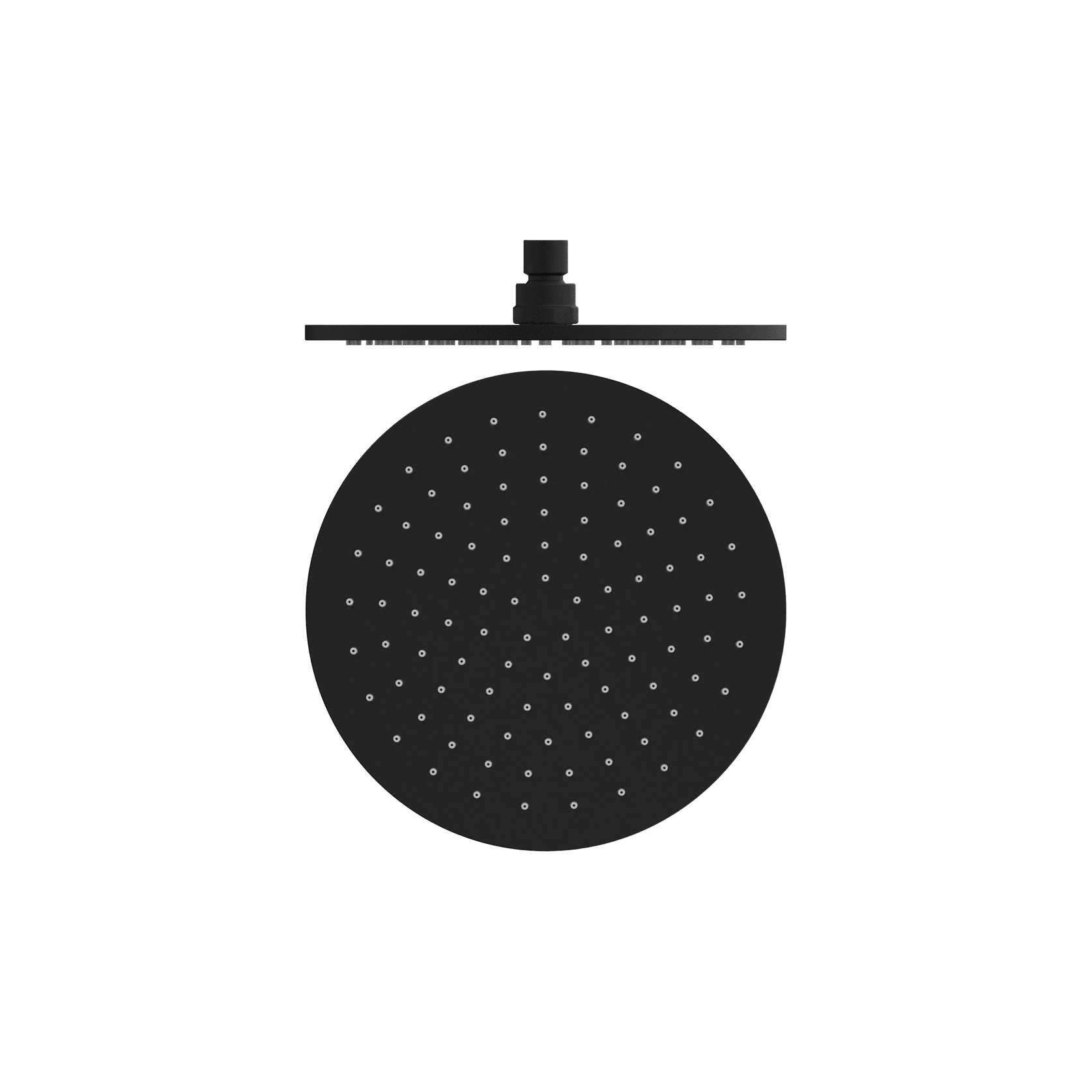 250mm Round Shower Head Matte Black gallery detail image