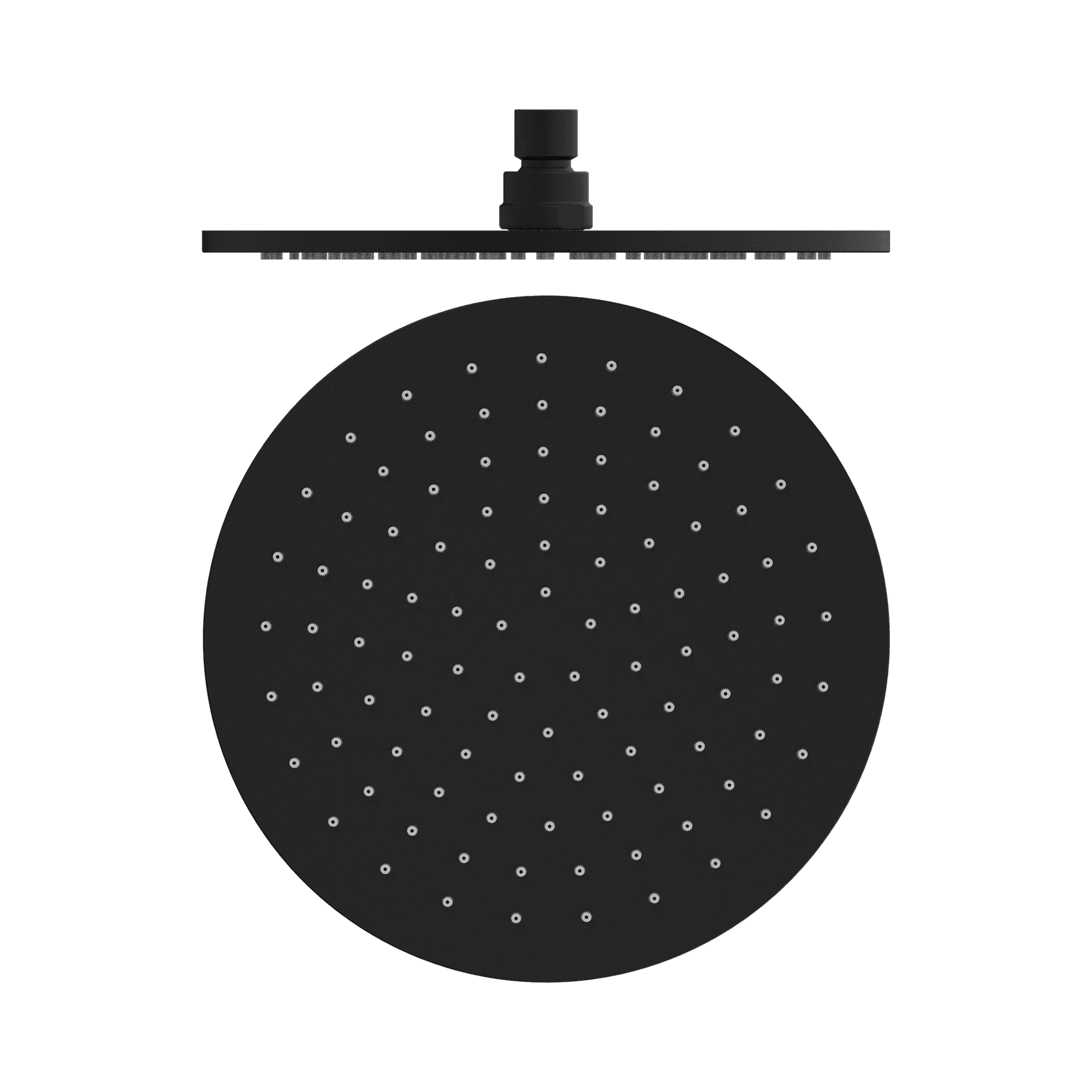 250mm Round Shower Head Matte Black gallery detail image