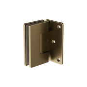 90 Degree Glass To Wall Shower Hinge 10mm Glass Tumbled Antique Brass gallery detail image